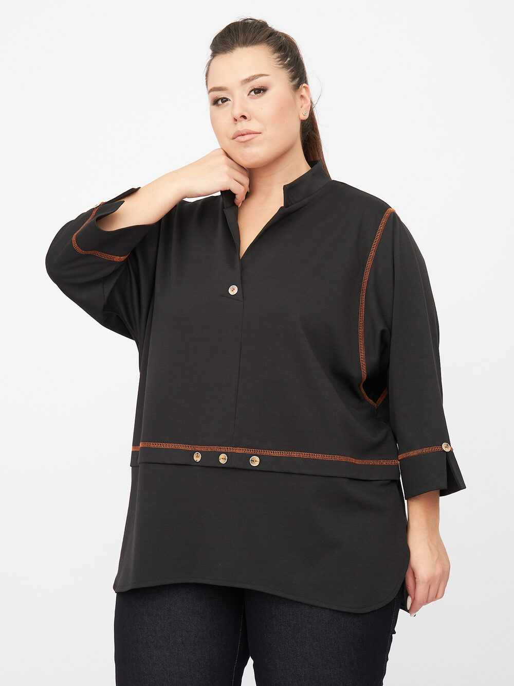 

Рубашка женская ZORY ZBL08506BLK01 черная 48-50 RU, Черный, ZBL08506BLK01