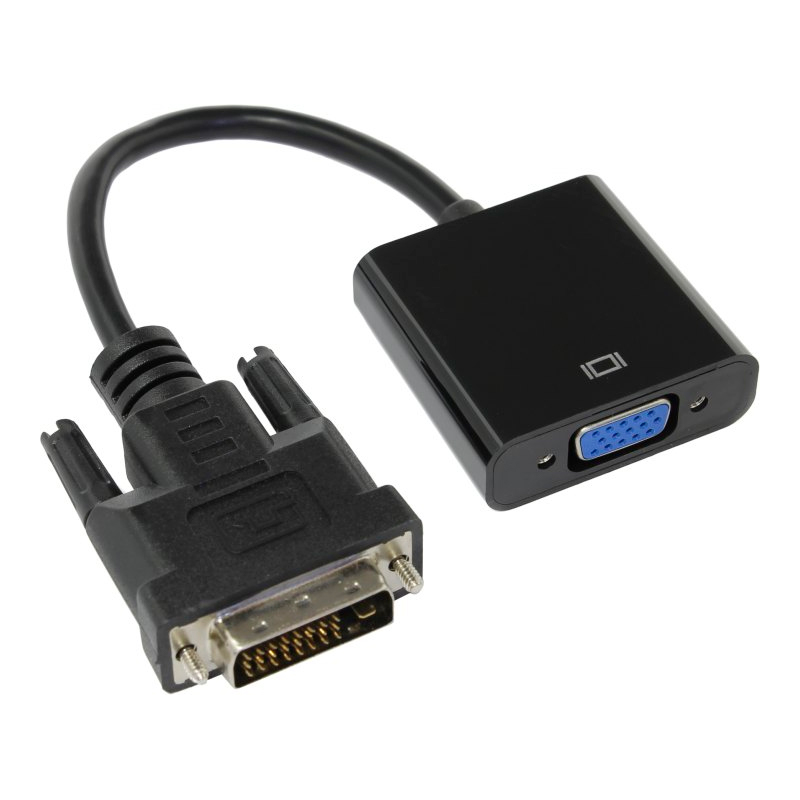 Переходник Bion Expert DVI-D - VGA вилка-розетка 0.2м (BXP-A-DVID-VGAF-01) черный