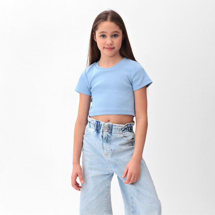 

Футболка детская MINAKU Basic Line KIDS, Голубой, 146, Basic Line KIDS