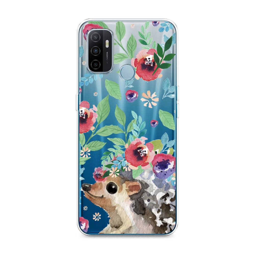 

Чехол Awog на Oppo A53 "Ежик в цветах акварель", Разноцветный, 254350-2