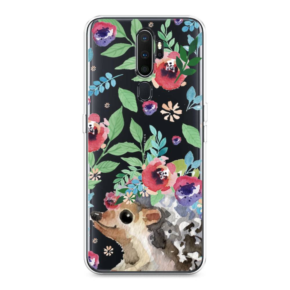 

Чехол Awog на Oppo A5/A9 2020 "Ежик в цветах акварель", Разноцветный, 251950-2