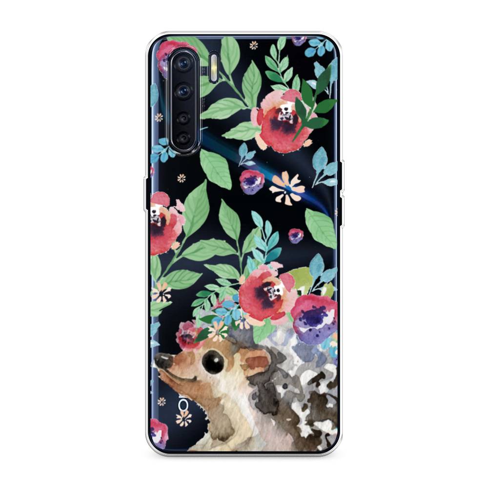 

Чехол Awog на Oppo A91/Reno 3 "Ежик в цветах акварель", Разноцветный, 254250-2
