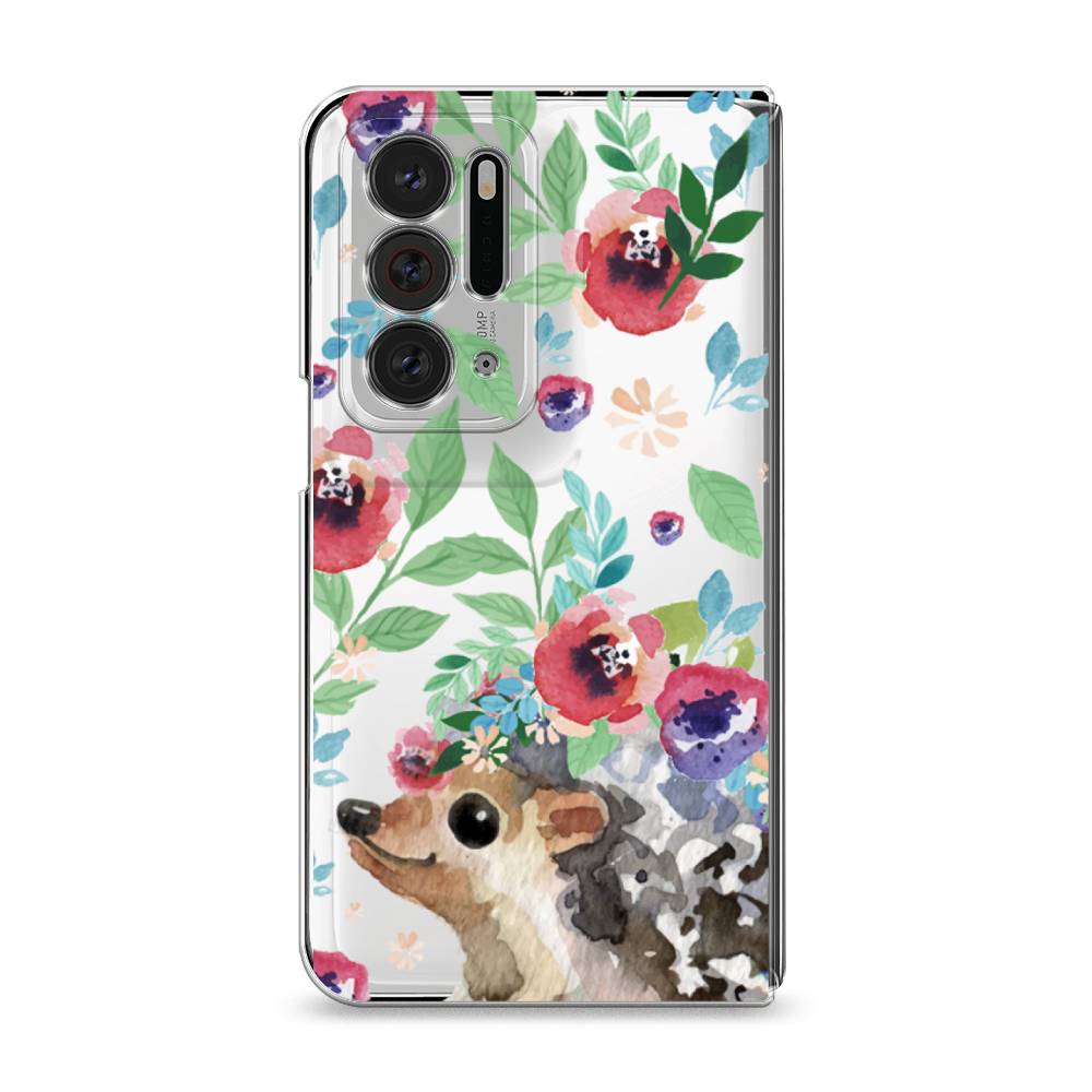 

Чехол Awog на Oppo Find N "Ежик в цветах акварель", Разноцветный, 259650-2
