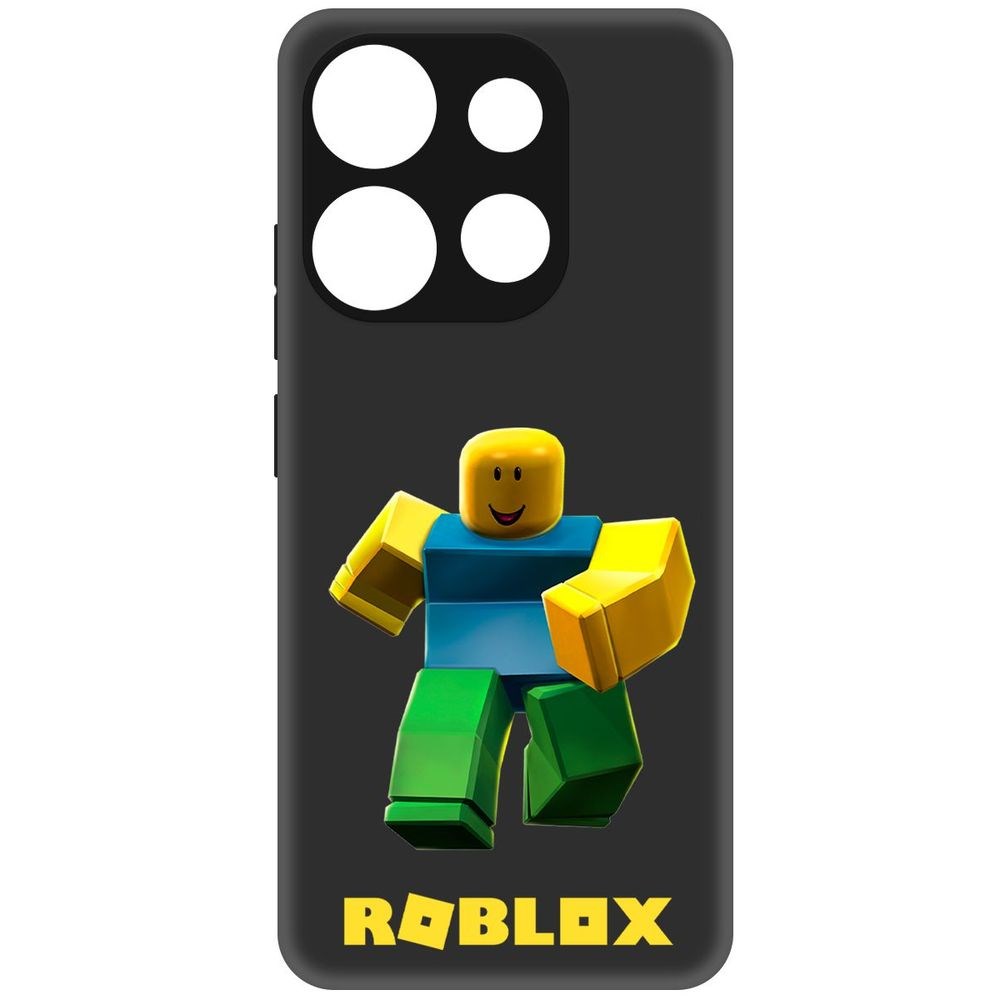 

Чехол-накладка Софт Roblox-Классический Нуб для Tecno pop 7 Pro, Черный