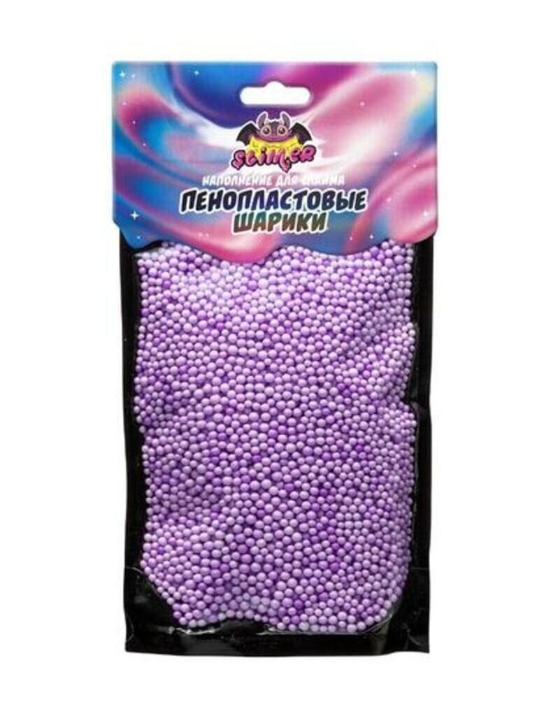 фото Наполнение для слайма пенопластовые шарики, 4 мм цвет: фиолетовый волшебный мир