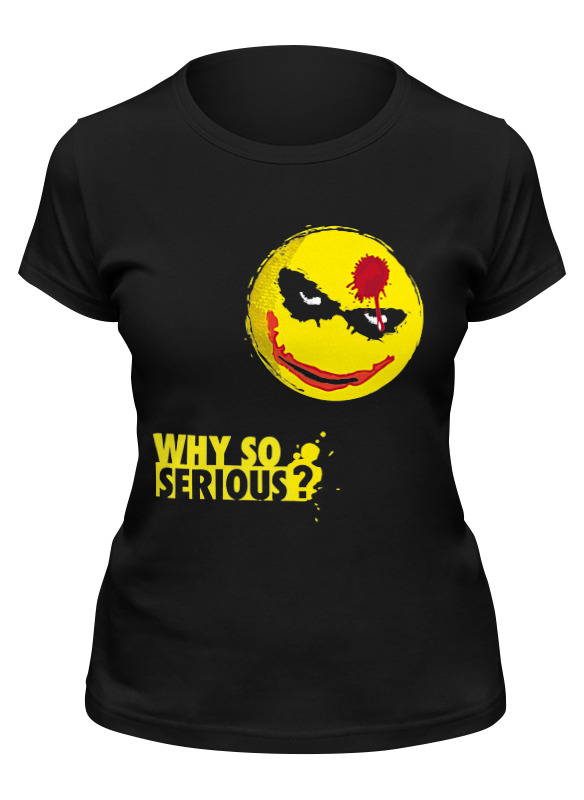 

Футболка женская Printio Joker x watchmen черная 2XL, Joker x watchmen