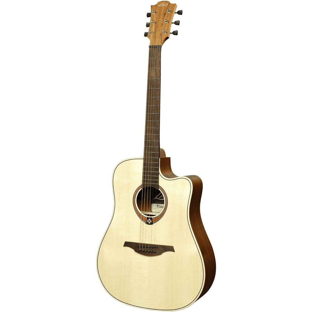 Lag T-70d C Nat - акустическая гитара с вырезом Дредноут, цвет - натуральный