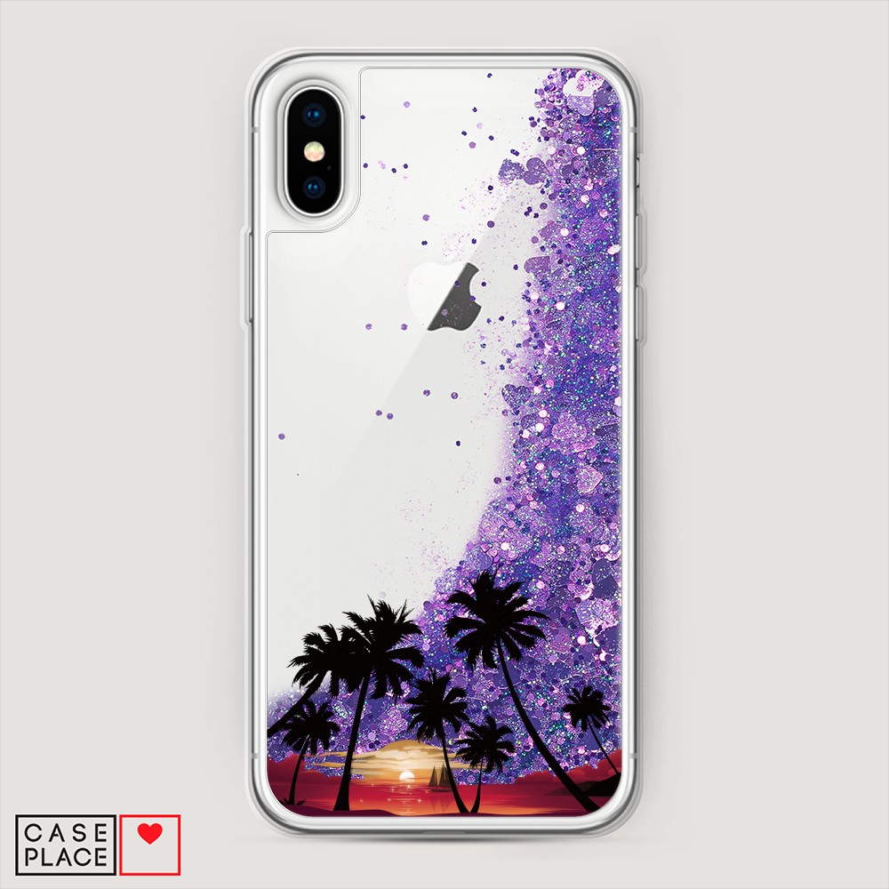 

Чехол Awog на Apple iPhone XS Max (10S Max) / Айфон XS Max (10S Max) "Закат и пальмы", Разноцветный, 11992-1