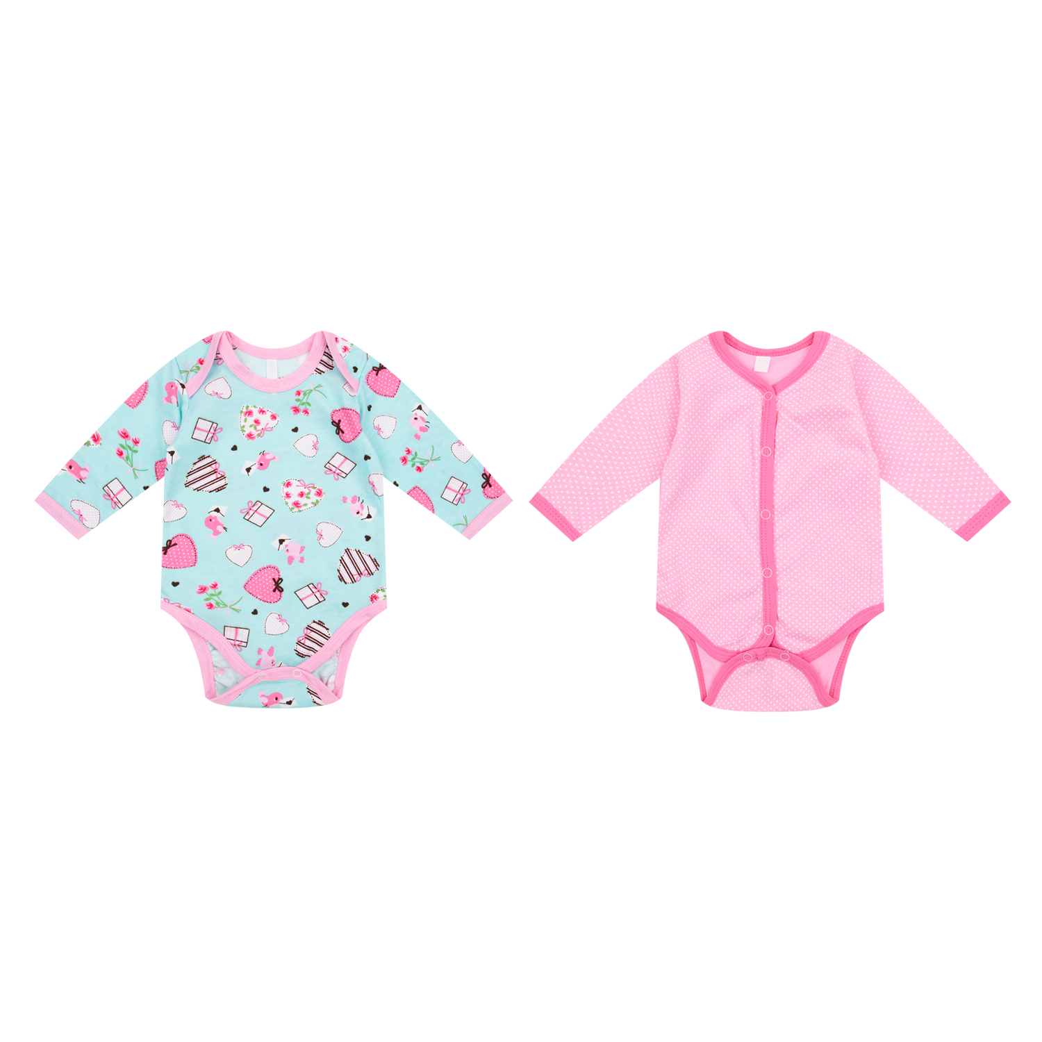 

Боди 2 шт для детей Leader Kids ЛКЛ2021144874ку01 зеленый/розовый 74, ЛКЛ20211448-КУ01
