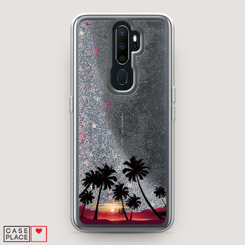 

Чехол Awog на Oppo A9 (2020) "Закат и пальмы", Разноцветный, 251991-1