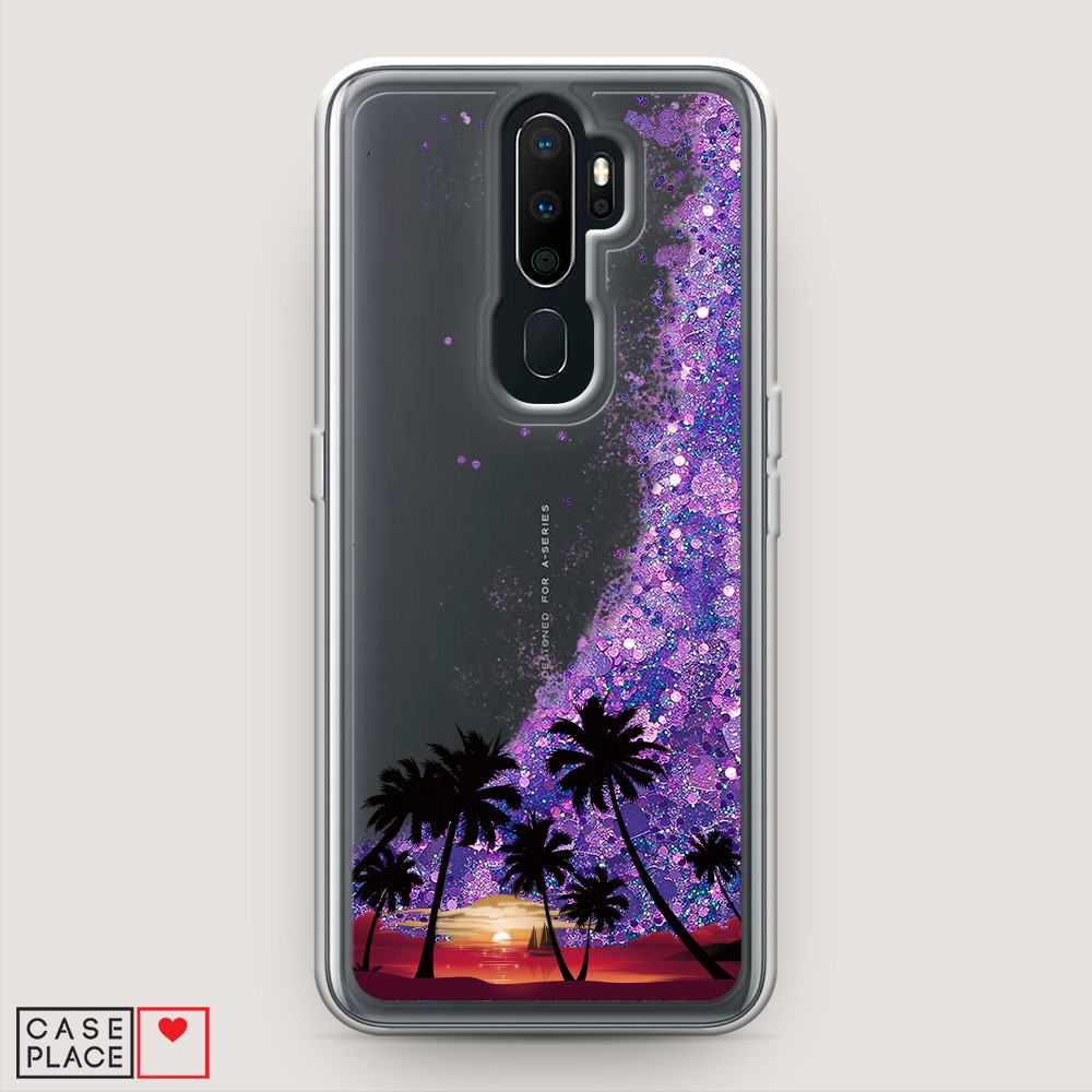 

Чехол Awog на Oppo A5/A9 2020 "Закат и пальмы", Разноцветный, 251992-1