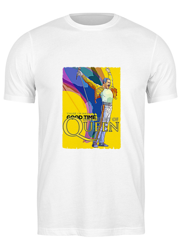 фото Футболка мужская printio freddie mercury - queen белая 2xl