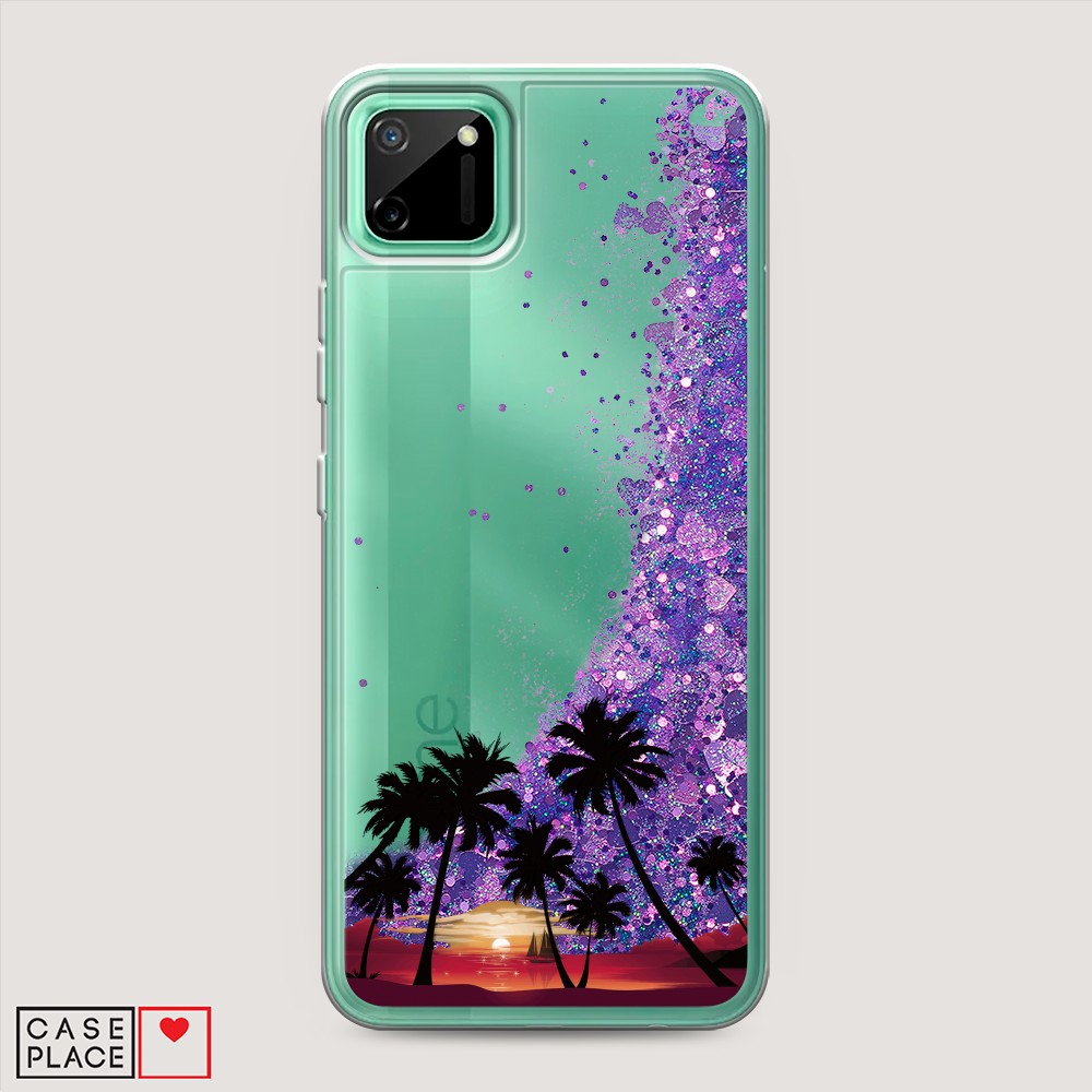 

Чехол Awog на Realme C11 2020 "Закат и пальмы", Разноцветный, 253892-1