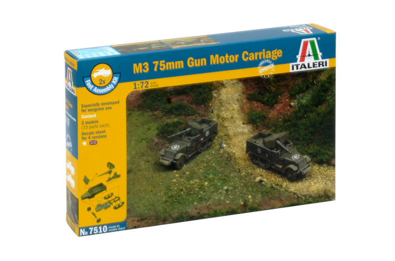 

Сборная модель Italeri 1/72 M3 75MM GUN MOTOR CARRIAGE 7510