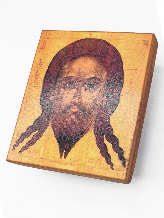 

Икона Спас Мокрая Брада, под старину, 15х18 см