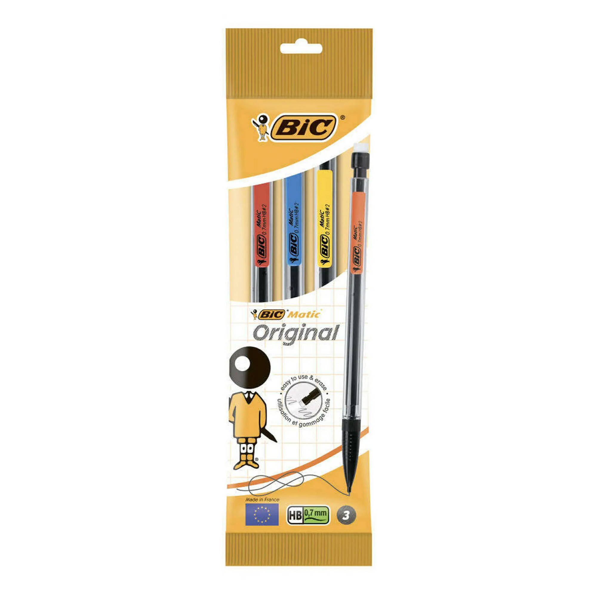 

Карандаши чернографитные Bic Matic механические HB 0,7 мм 3 шт