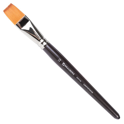 

Кисть художественная Brauberg Art Classic, синтетика, плоская, № 22, 200706, 3 шт, Черный