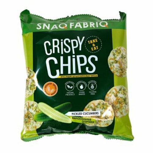 Чипсы рисовые Snaq Fabriq Crispy Chips малосольные огурчики 50 г