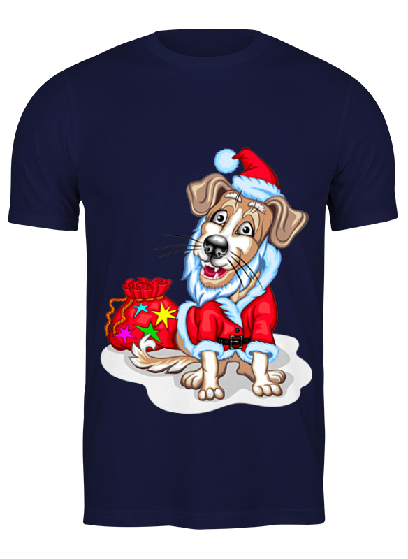 

Футболка мужская Printio Собака синяя 2XL, Синий, Собака
