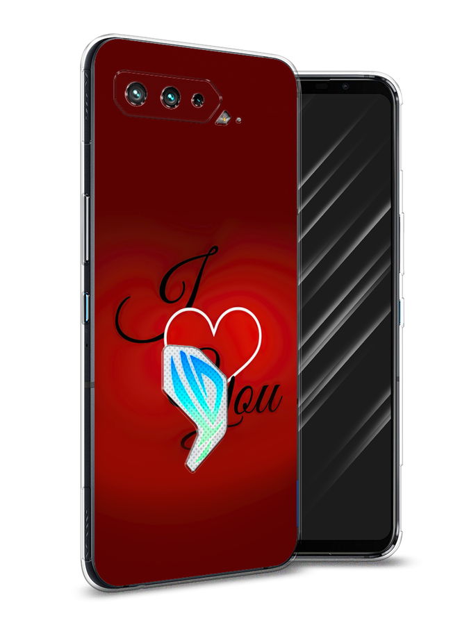 

Чехол Awog на Asus ROG Phone 5S "I love you 3", Красный;черный, 44550-6