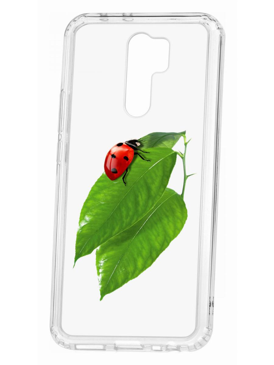 фото Чехол на redmi 9 с принтом kruche print ladybug,противоударный бампер,с защитой камеры кruче