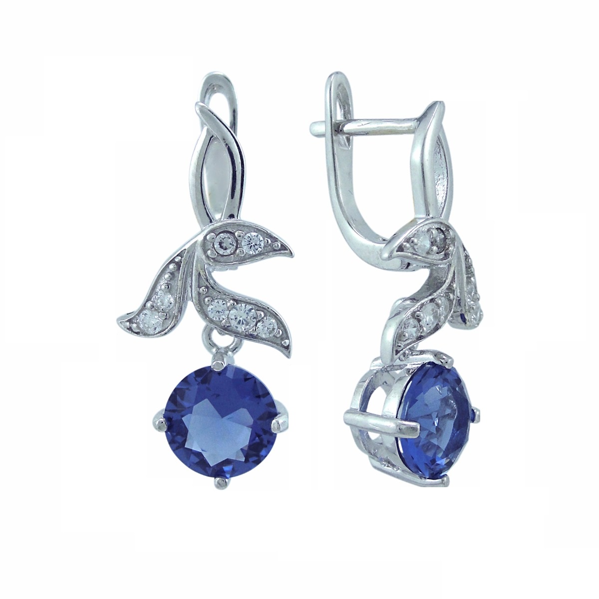 

Серьги женские из серебра Balex Jewellery 2405937364, танзанит/фианит, 2405937364