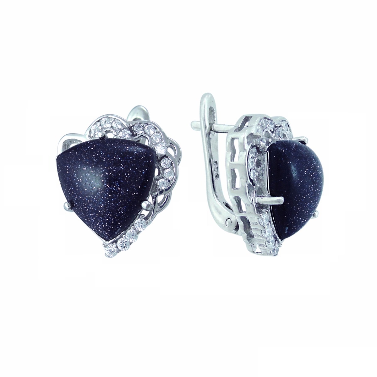 

Серьги из серебра Balex Jewellery 2405937366, авантюрин/фианит, 2405937366