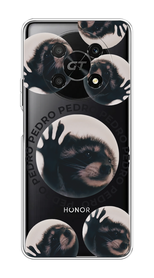 

Чехол на Honor X40 GT "Pedro енот", Черный;бежевый;прозрачный, 6120150-1