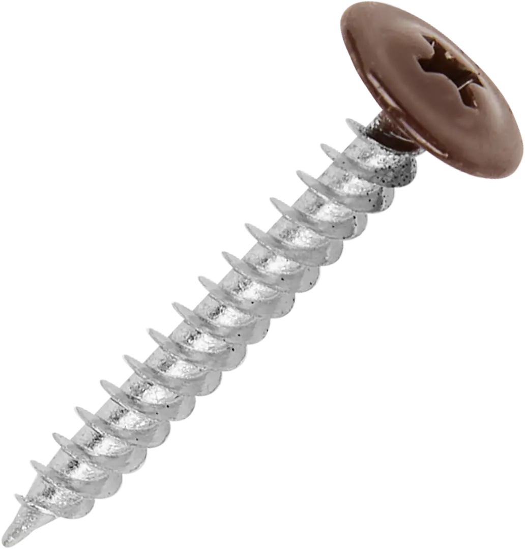 

Саморезы с пресс-шайбой оцинкованные с острым наконечником, 4.2x32 250 шт. цвет коричневый