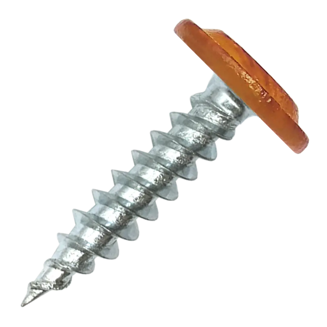 

Саморезы с пресс-шайбой оцинкованные с острым наконечником, 4.2x19 500 шт. цвет орех
