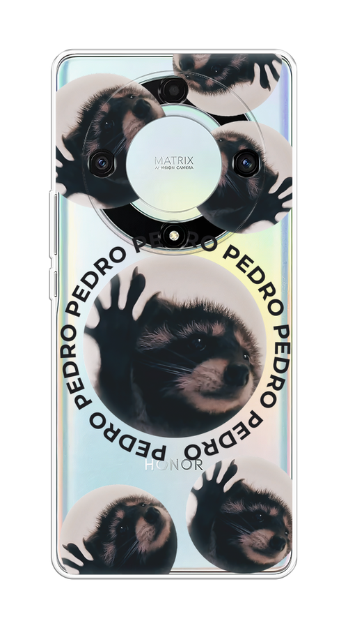 

Чехол на Honor X9A "Pedro енот", Черный;бежевый;прозрачный, 6120850-1