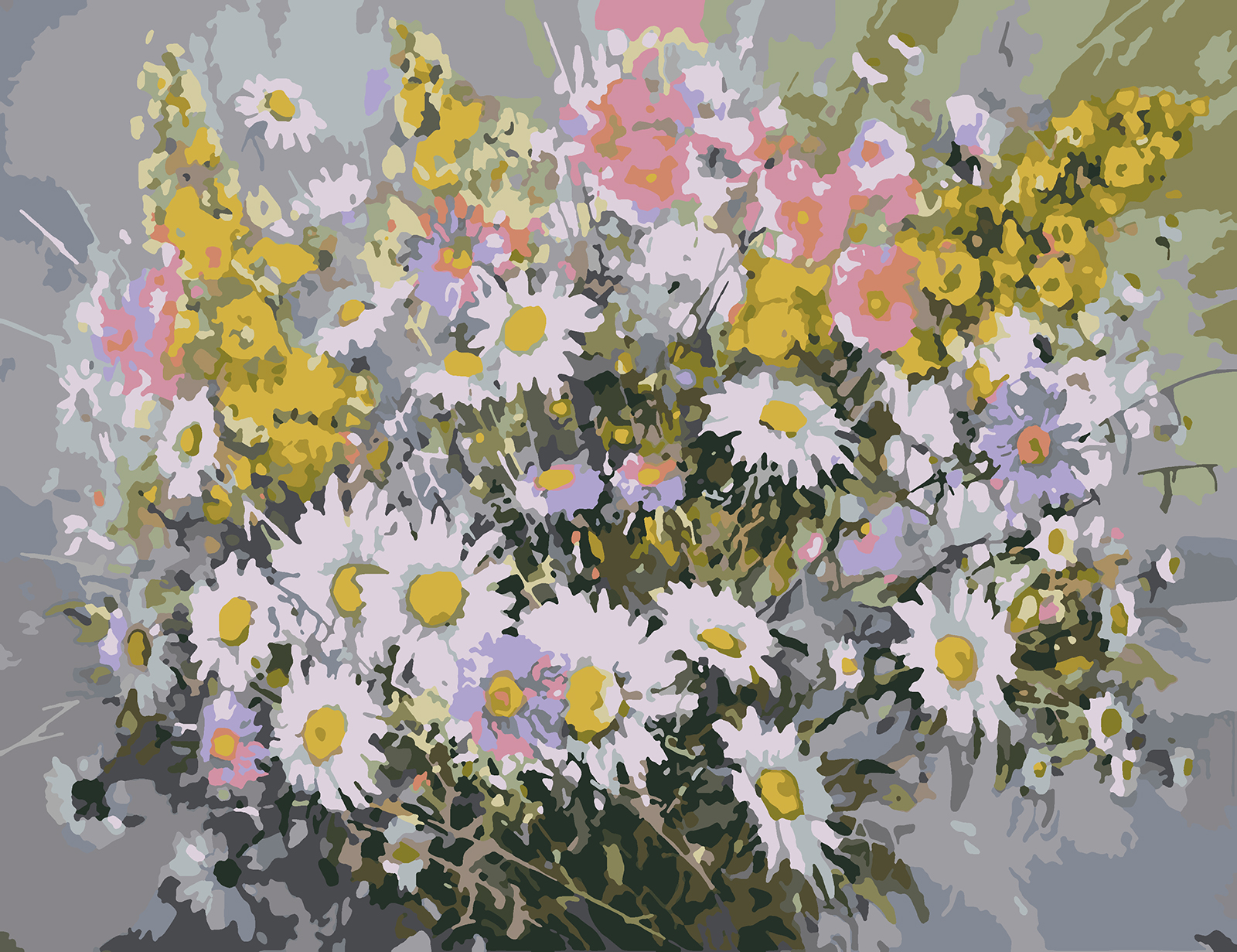 

Картина по номерам Красиво Красим Букет С Ромашками 90х100см, Букет С Ромашками