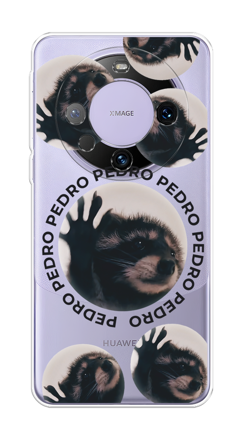

Чехол на Huawei Mate 60 Pro "Pedro енот", Черный;бежевый;прозрачный, 6122250-1