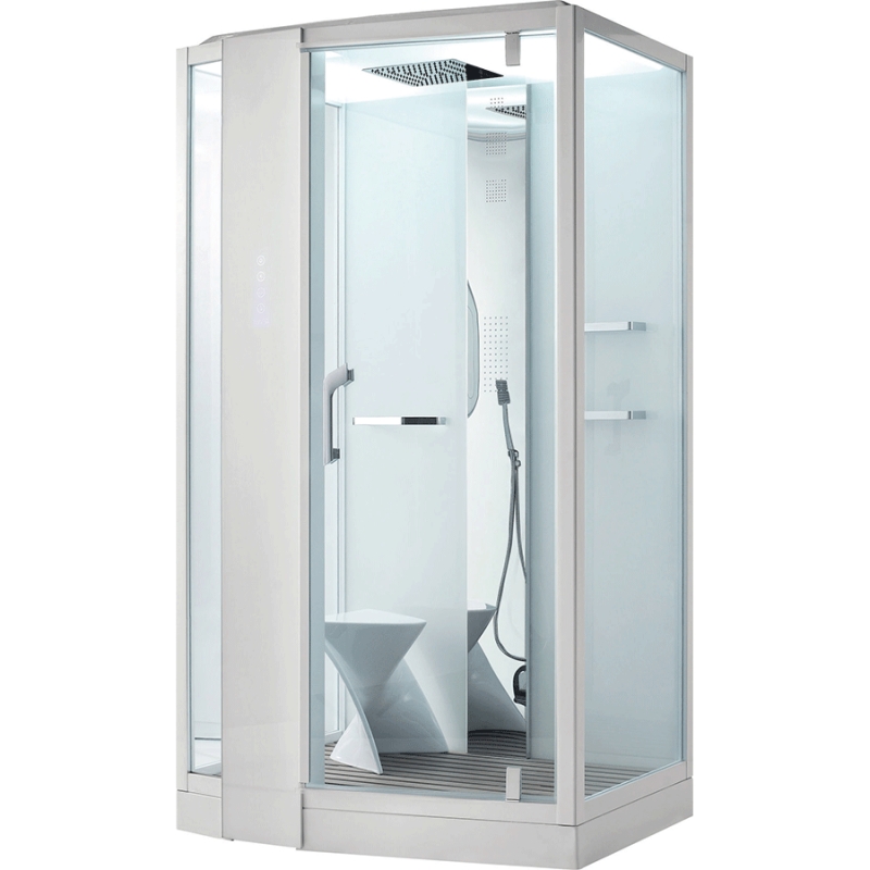 

Душевая кабина Orans SR-89105 S White L 120x90 с баней профиль Белый задние стенки Белые