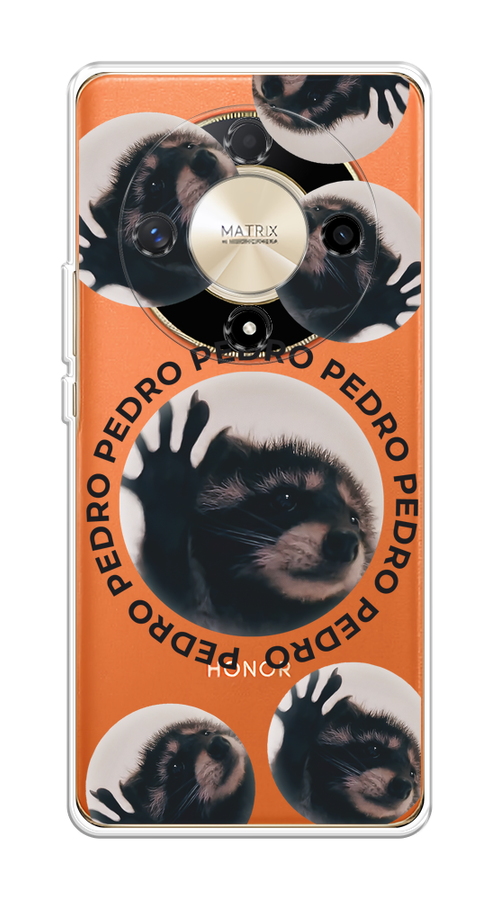 

Чехол на Honor X9B "Pedro енот", Черный;бежевый;прозрачный, 6122550-1