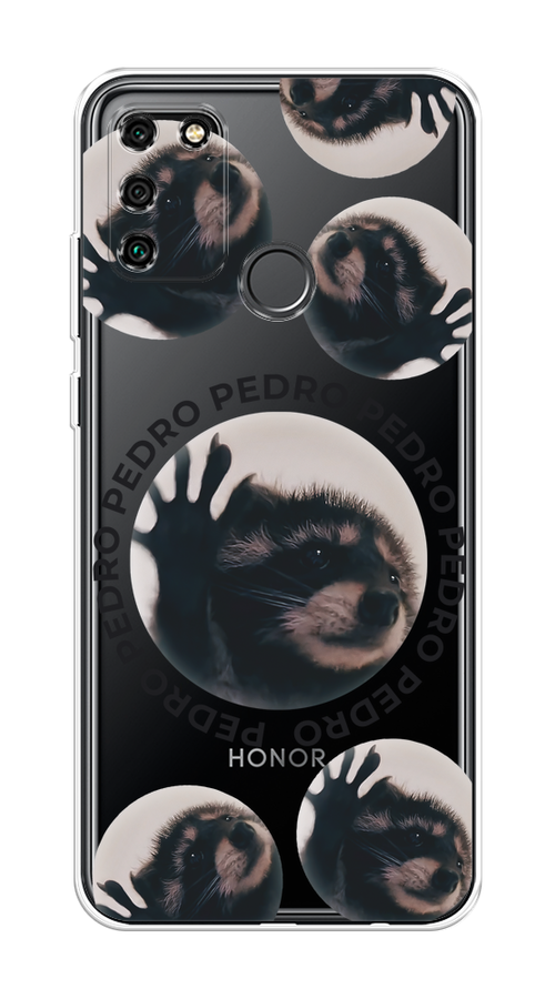 

Чехол на Honor 9A "Pedro енот", Черный;бежевый;прозрачный, 612350-1