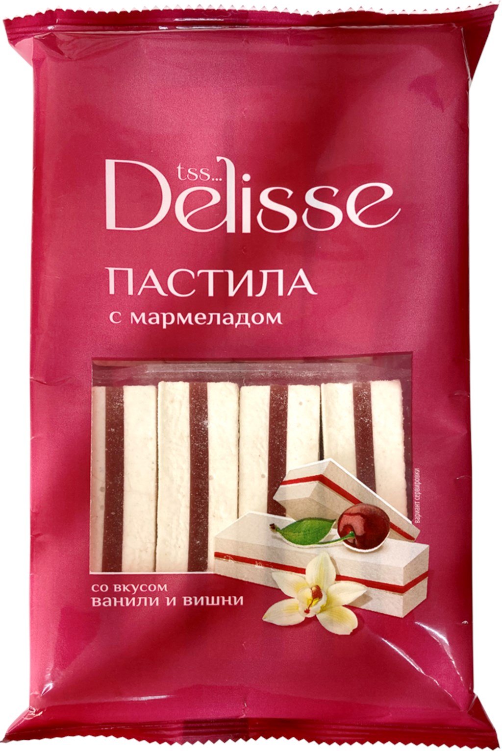 Пастила Delisse с мармеладом со вкусом ванили и вишни 255 г