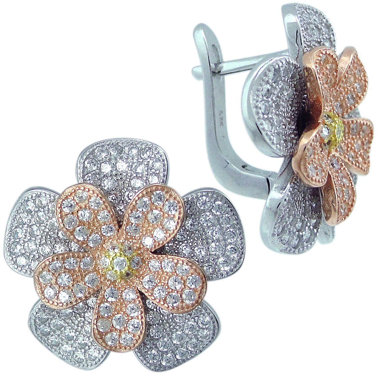

Серьги из серебра Balex Jewellery 2405937484, фианит, 2405937484