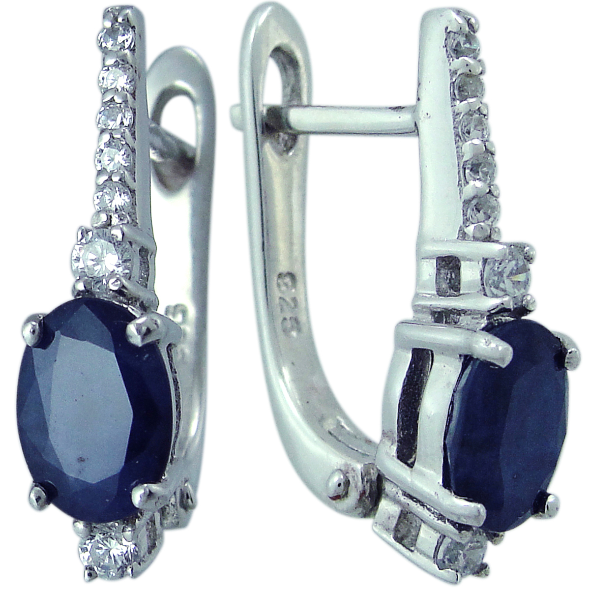 

Серьги женские из серебра Balex Jewellery 2405937487, сапфир/фианит, 2405937487