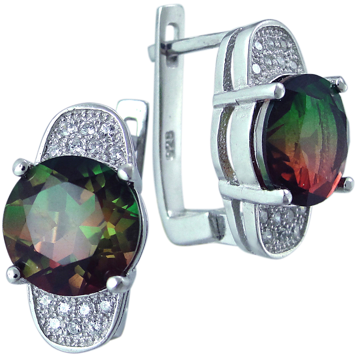 

Серьги из серебра Balex Jewellery 2405937499, кварц/фианит, 2405937499