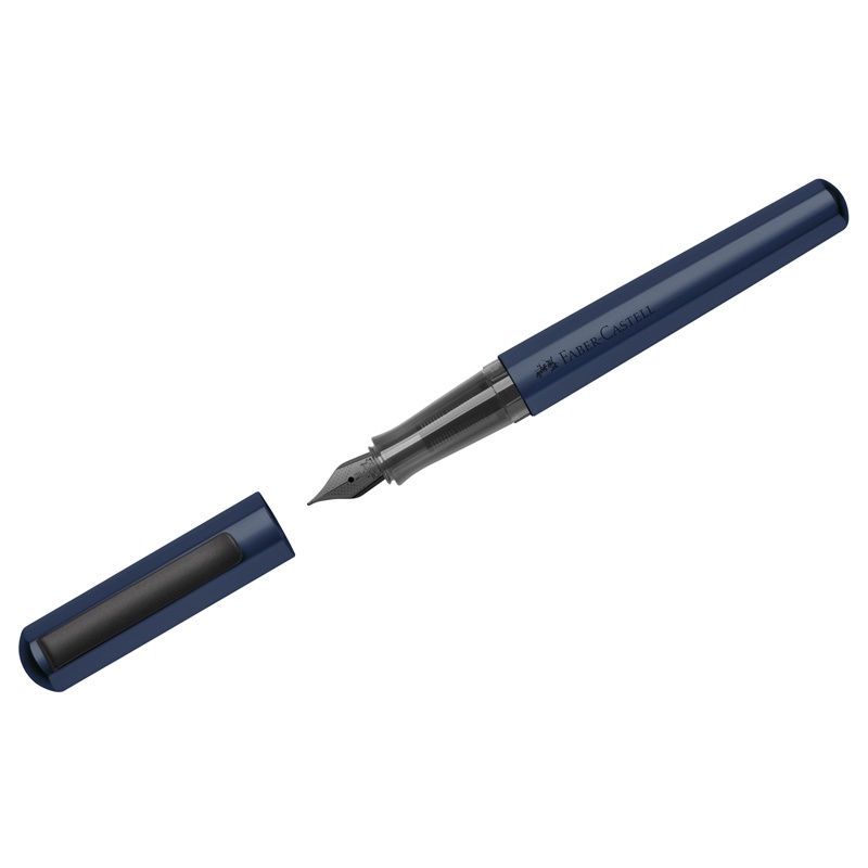 

Перьевая ручка Faber-Castell Hexo синяя М 075 мм шестигранная синий корпус