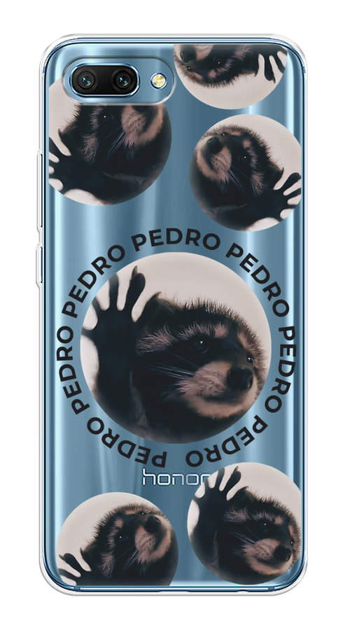 

Чехол на Honor 10 "Pedro енот", Черный;бежевый;прозрачный, 65350-1