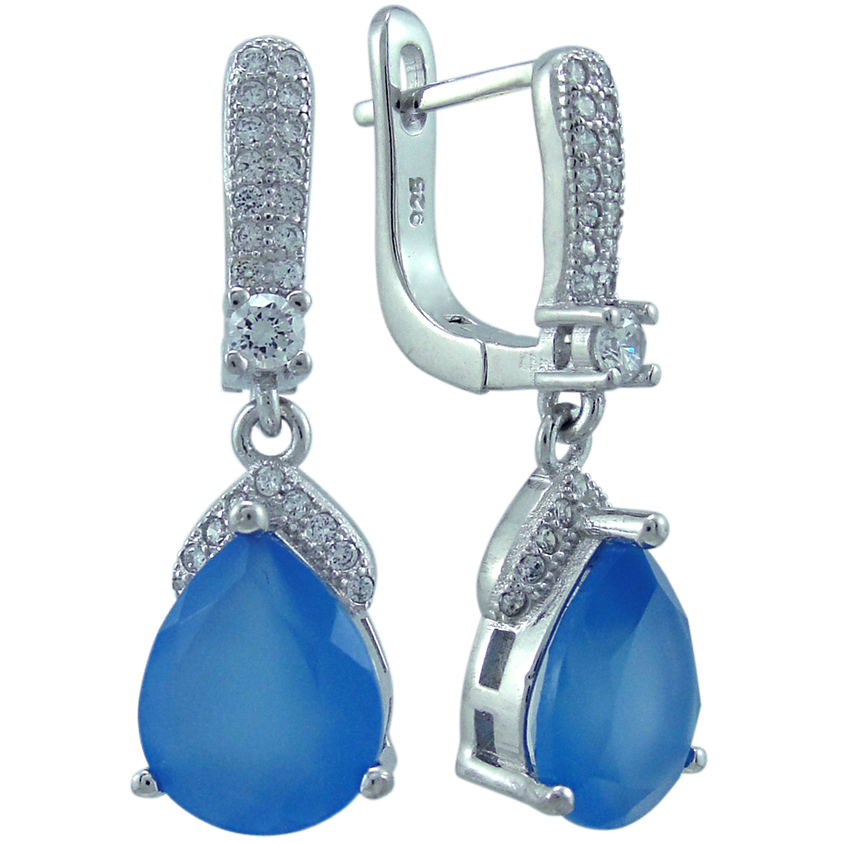 

Серьги женские из серебра Balex Jewellery 2405937525, агат/фианит, 2405937525