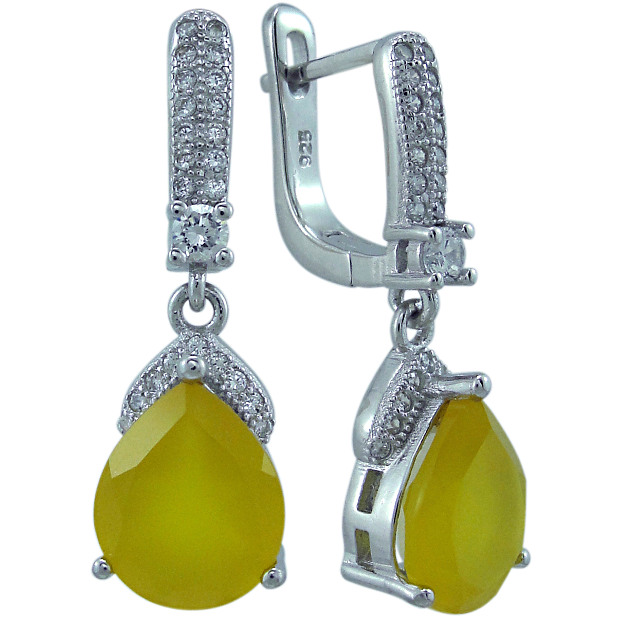 

Серьги женские из серебра Balex Jewellery 2405937526, агат/фианит