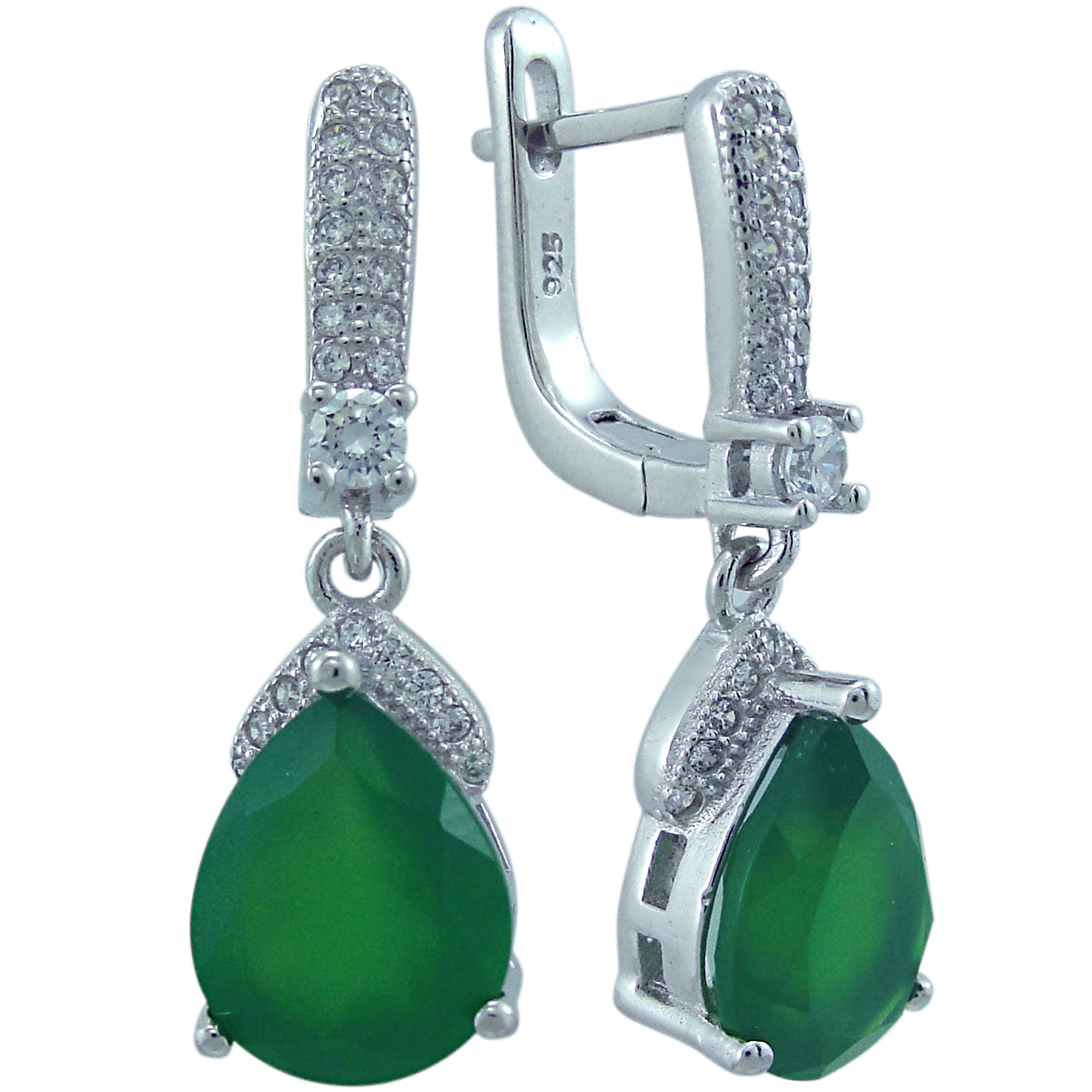 

Серьги женские из серебра Balex Jewellery 2405937527, агат/фианит
