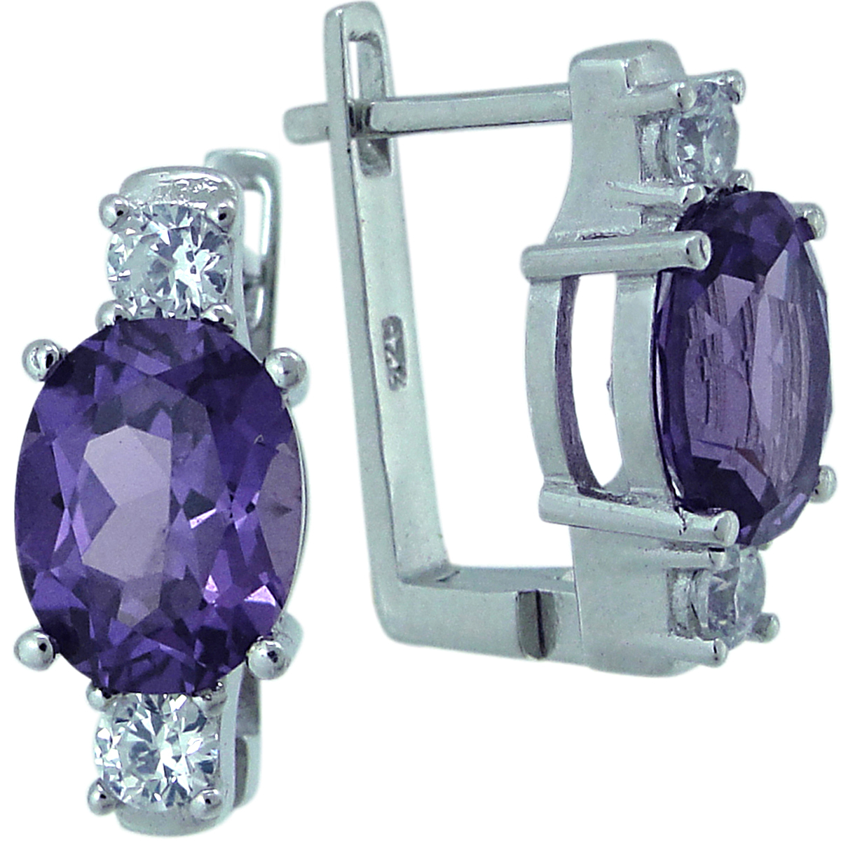 

Серьги из серебра Balex Jewellery 2405937531, александрит/фианит, 2405937531