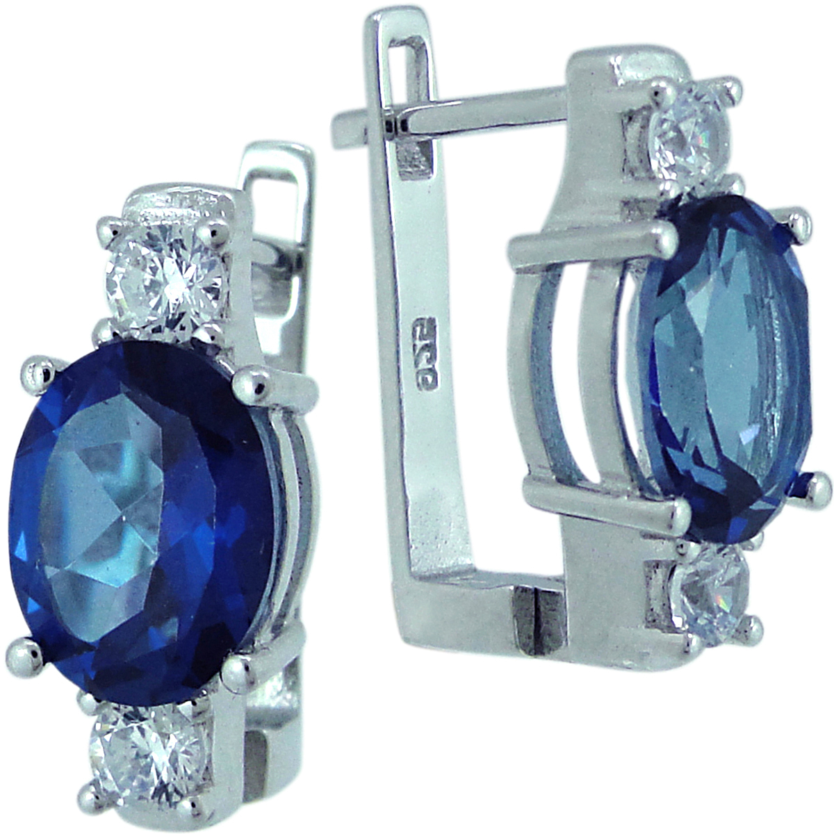 

Серьги женские из серебра Balex Jewellery 2405937533, танзанит/фианит, 2405937533