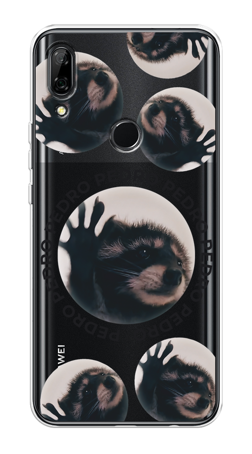 

Чехол на Honor 9X/Huawei P Smart Z "Pedro енот", Черный;бежевый;прозрачный, 69950-1