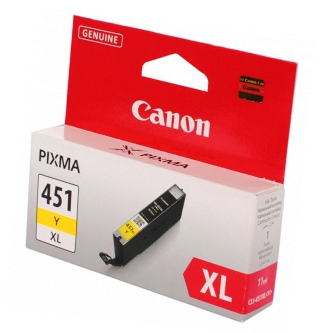 Картридж для струйного принтера Canon CLI-451 Y желтый, оригинал