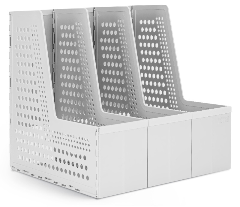 

Лоток вертикальный Deli 79005Gray 3отд. складной 250х255х260мм серый пластик